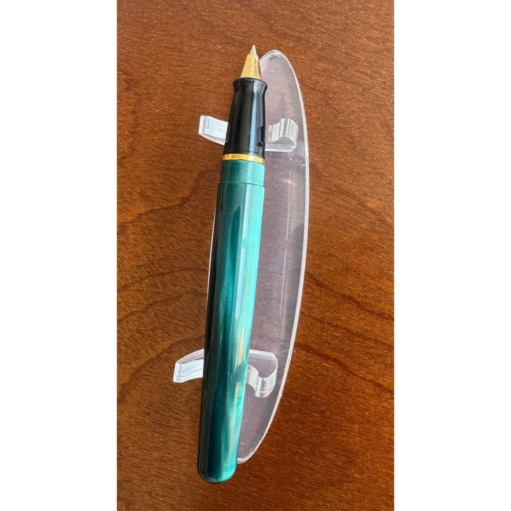 Visconti 1st Edition Green Marble Pericle Rollerball Pen RARE Vintage
